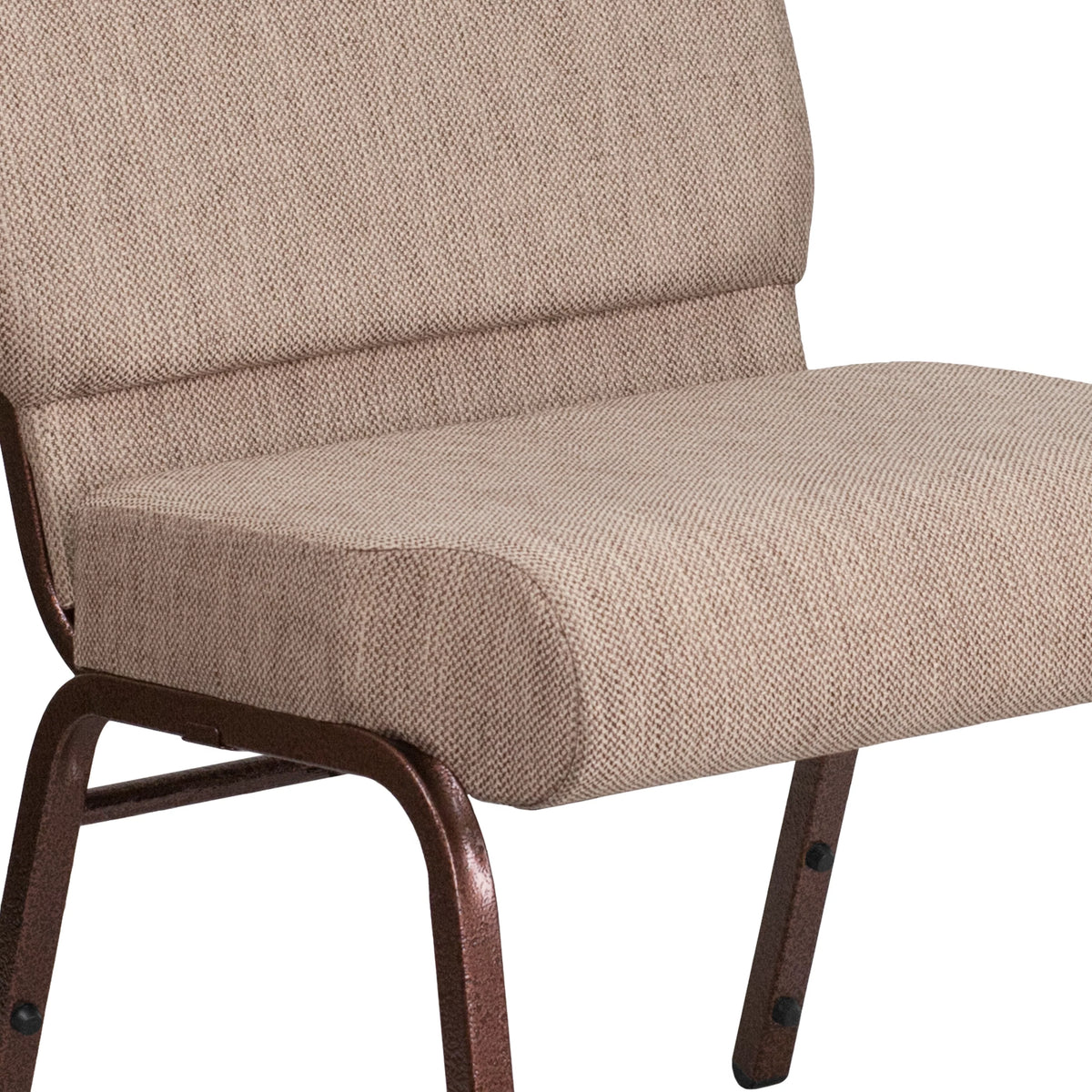 Beige Fabric Stacking Church Chair E864708