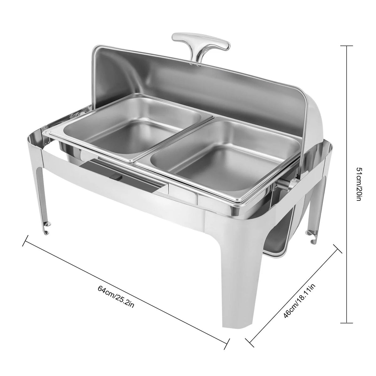 9.54QT Stainless Steel Chafing Dish Set W33454