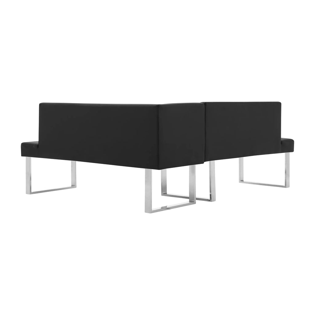 3-Piece Faux Leather & Wood Dining Set X86003