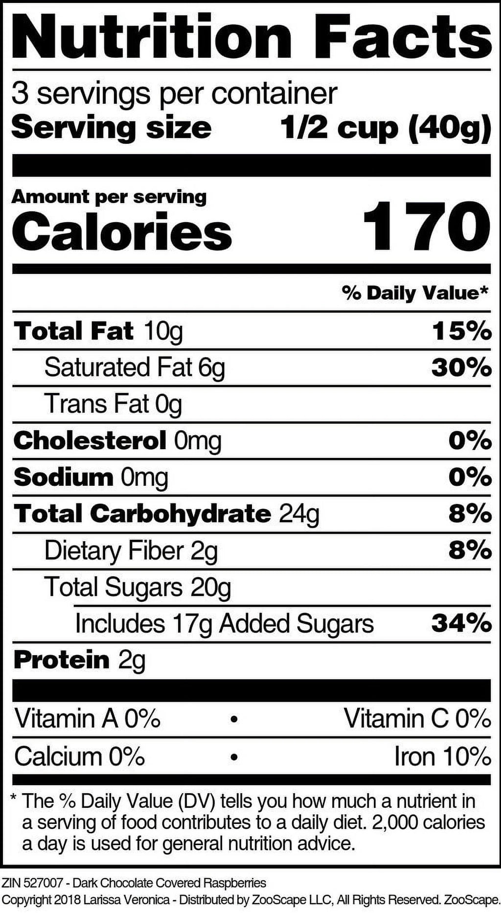 Dark Chocolate Covered Raspberries 4 oz 3-Pack B7110