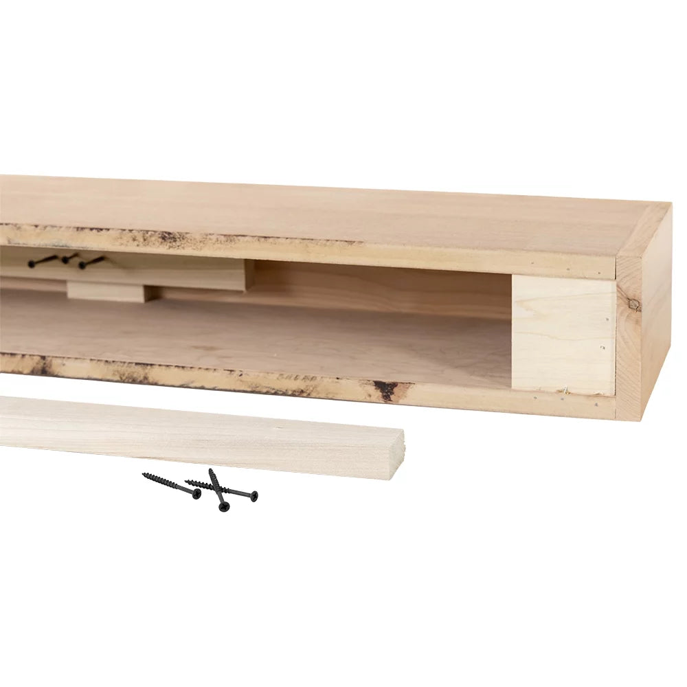 60 inch Floating Alder Wood Fireplace Mantel Shelf T635487