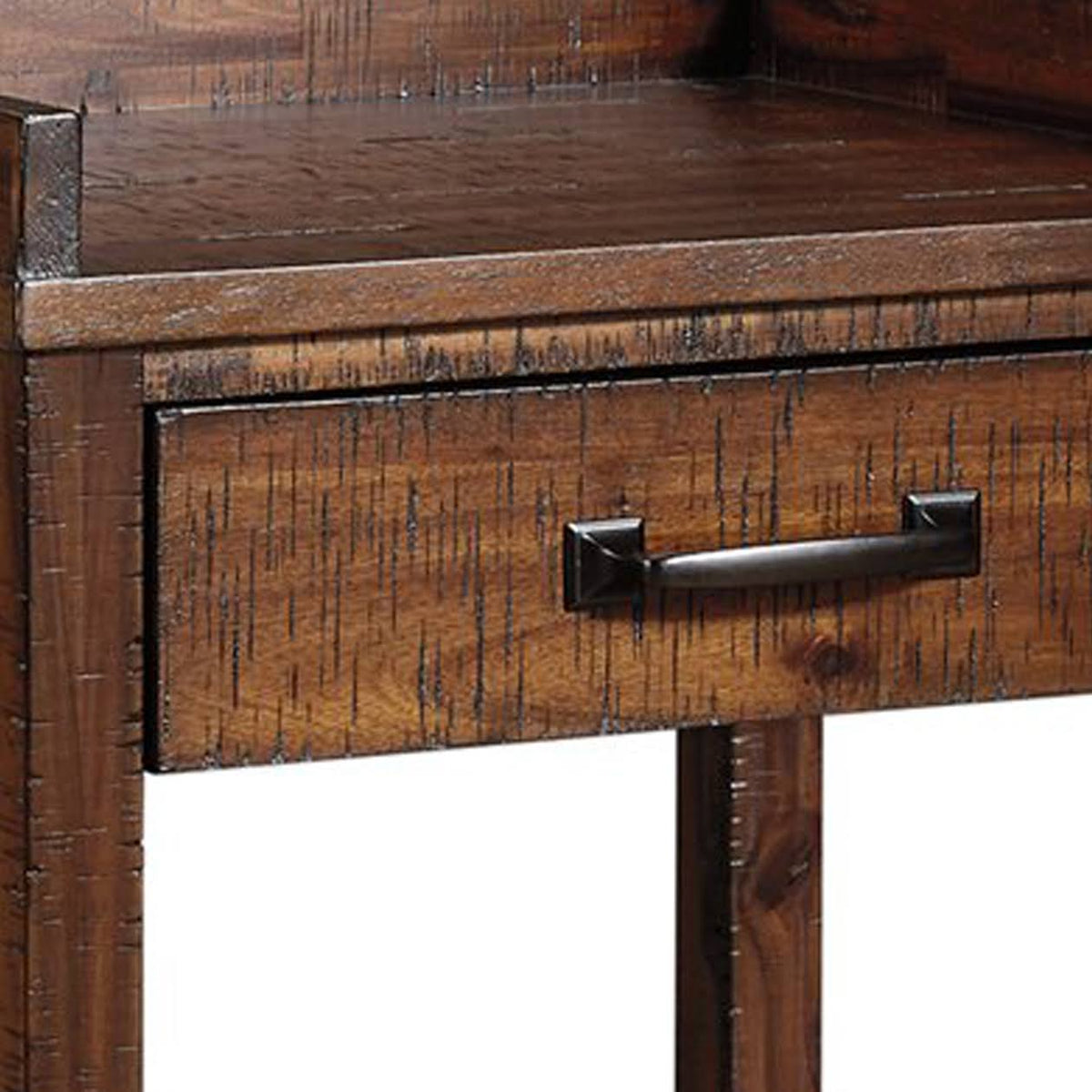 Brown 2 Drawers Wooden Printer Stand with Casters F235