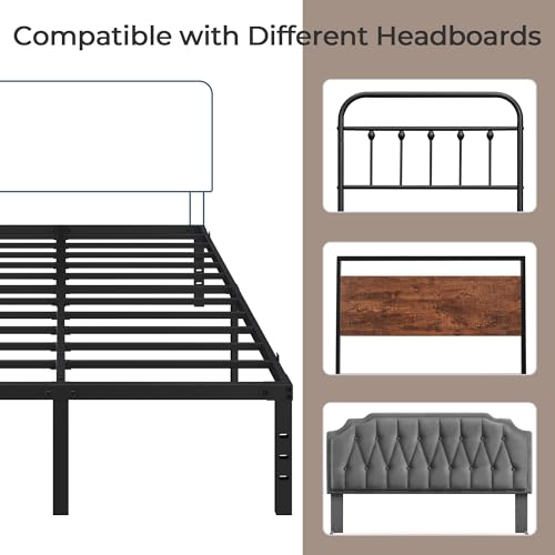 14 Inch Full Metal Platform Bed Frame with Under Bed Storage X92020