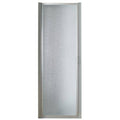 Framed Pivot Shower Door in Chrome with Rain Glass T775