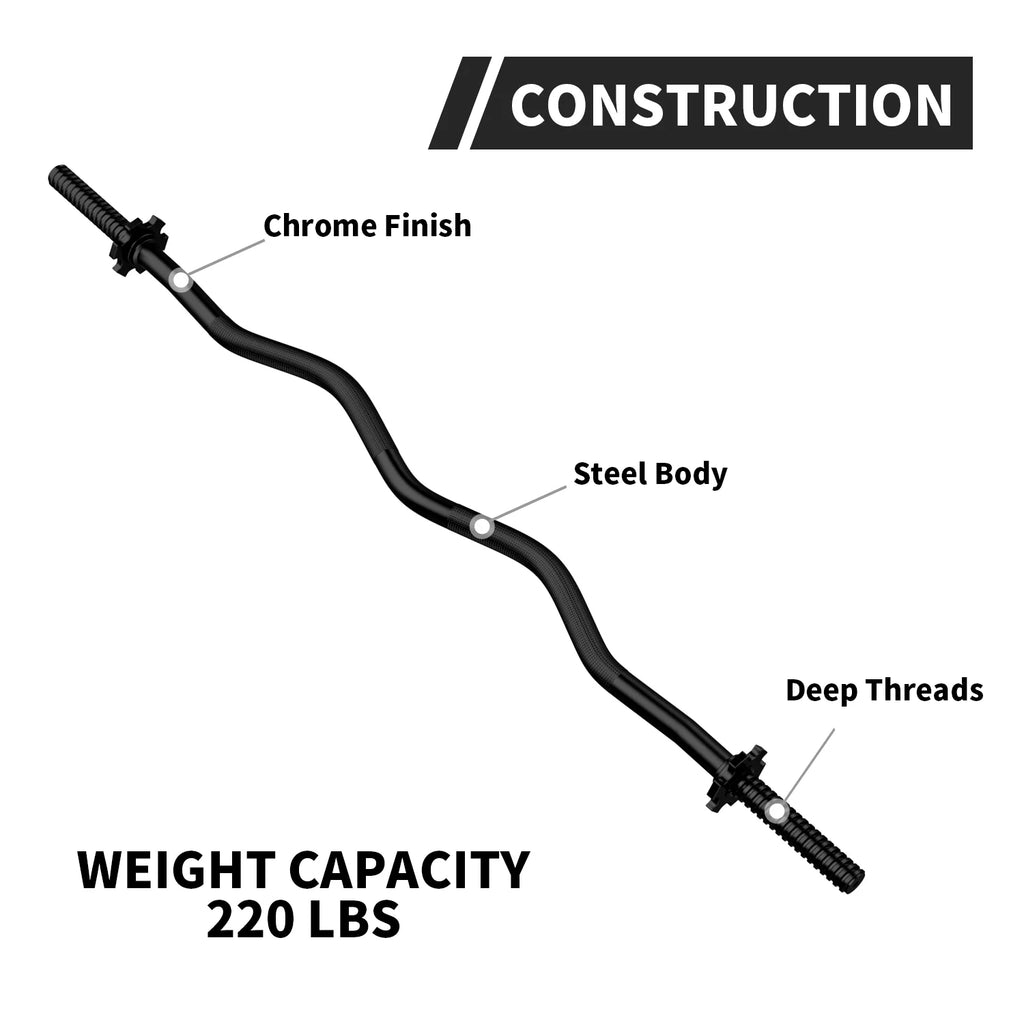 47'' Olympic Curl Bar with Collars K828816