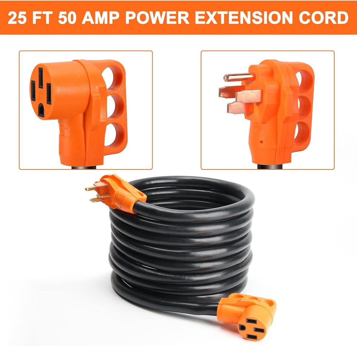 50 Amp 25 Feet RV Power Extension Cord with Grip Handle R801