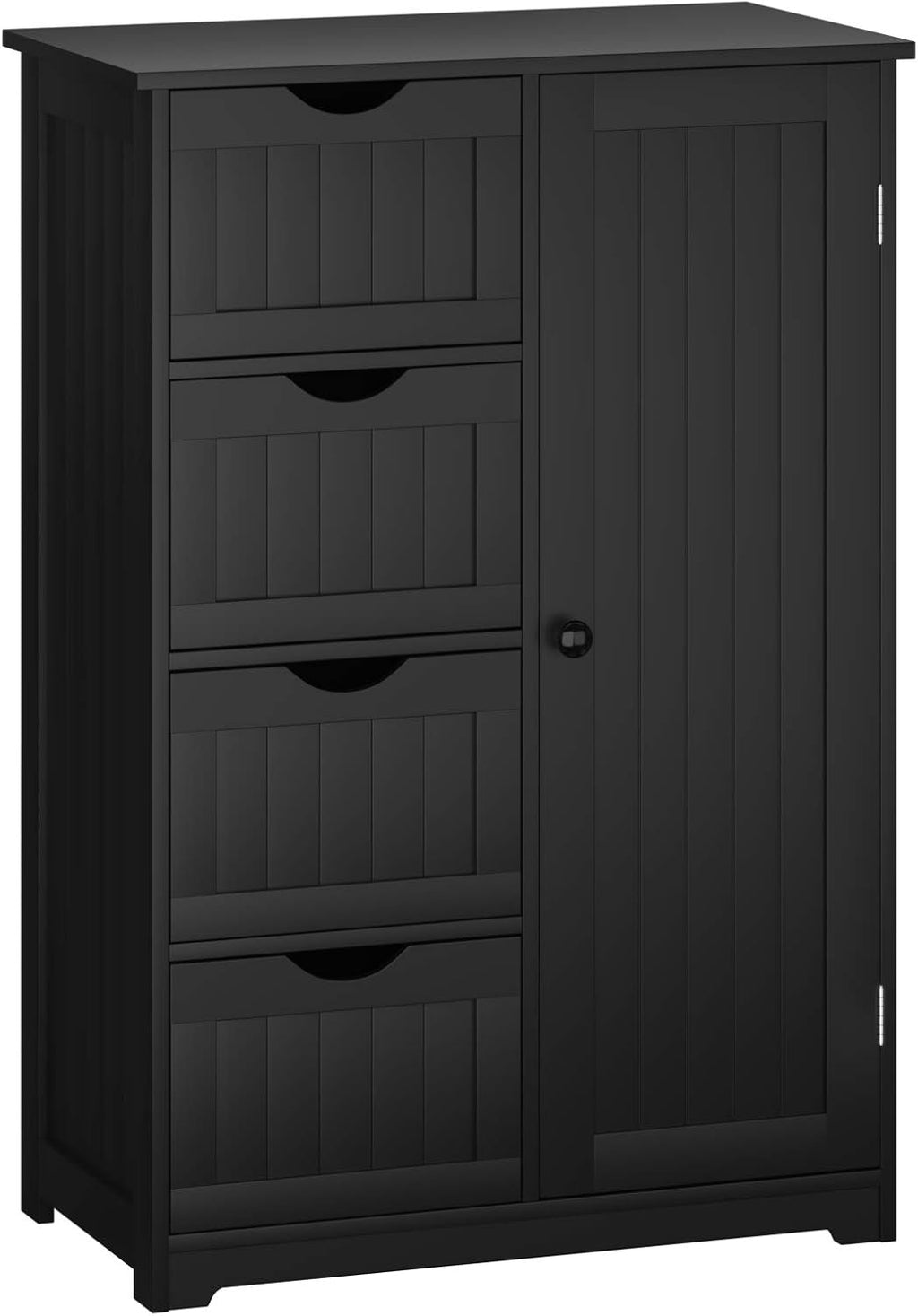 White 1 Door 4 Drawer Wooden Bathroom Floor Cabinet C119