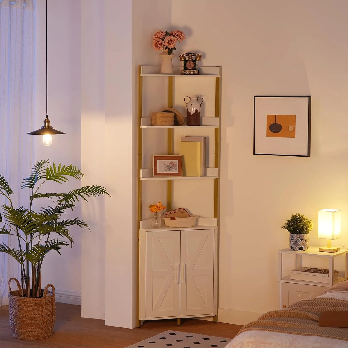 5-Tier Corner Storage Bookshelf V298