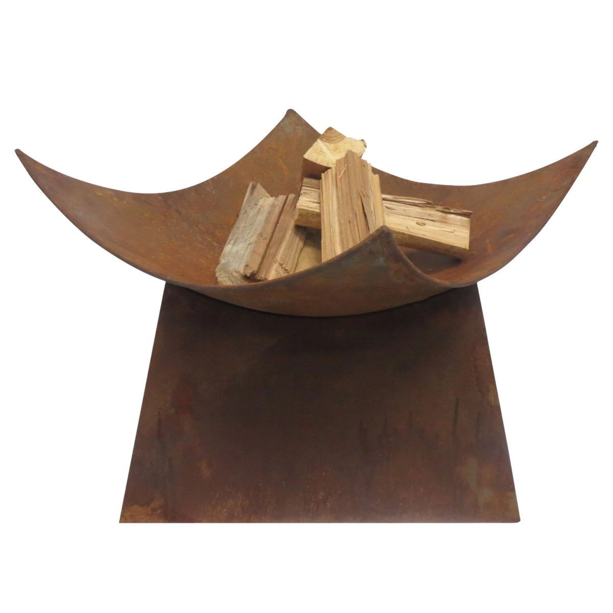 19.25" Brown Square Outdoor Fire Bowl with Stand K592