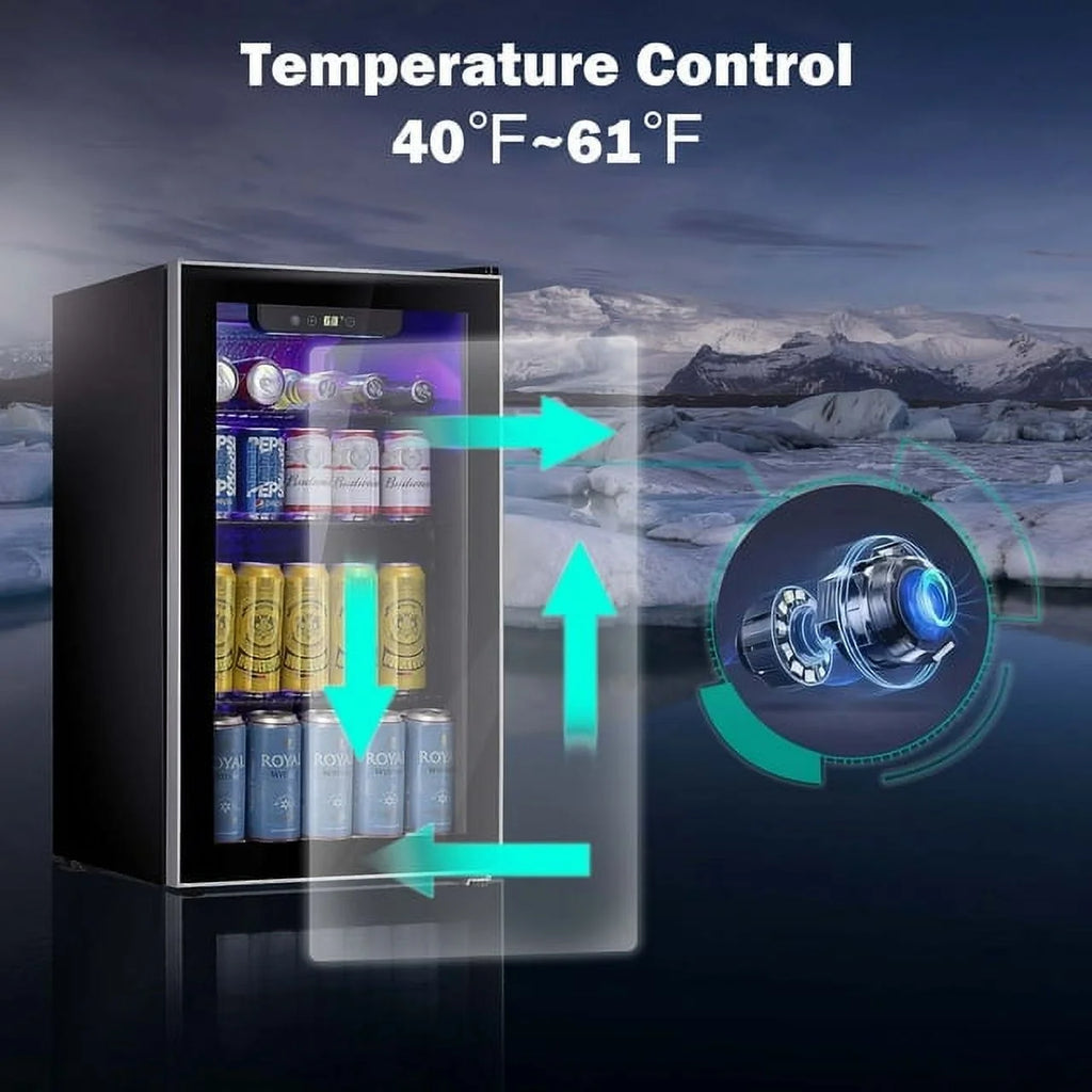 3.2 Cu.ft Beverage Refrigerator Cooler Mini Fridge A95157