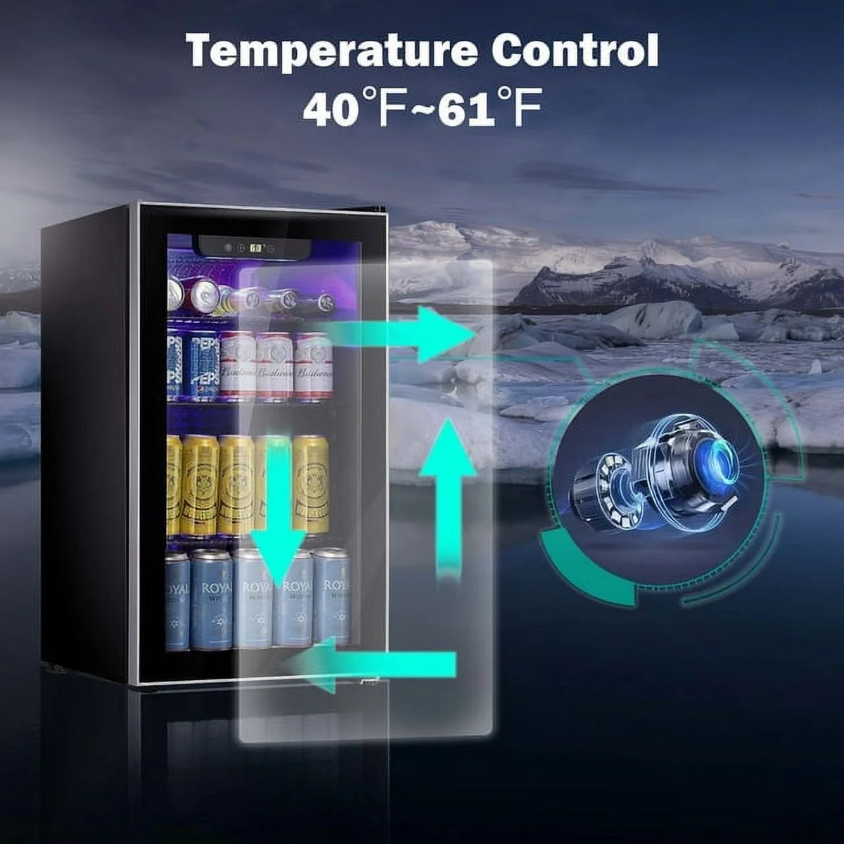 3.2 Cu.ft Beverage Refrigerator Cooler Mini Fridge A95157