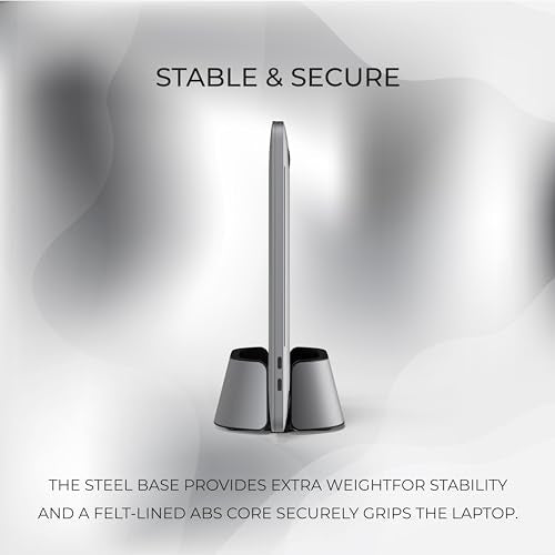 Black Aluminum Adjustable Vertical Laptop Stand T999102