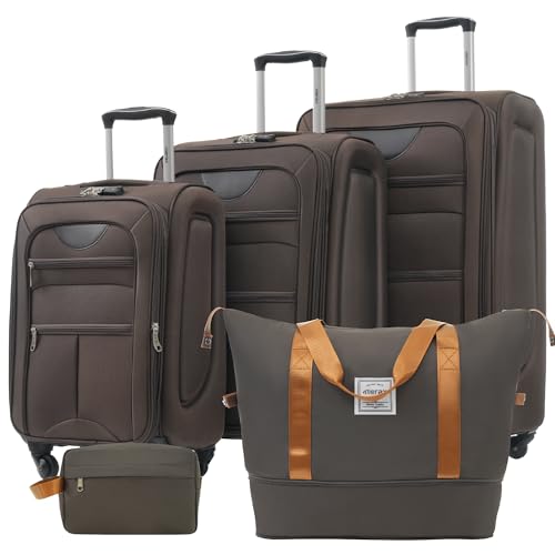 3-Piece Softside Expandable Spinner Luggage Set with TSA Lock (22/26/30 IN, Deep Blue) N198117
