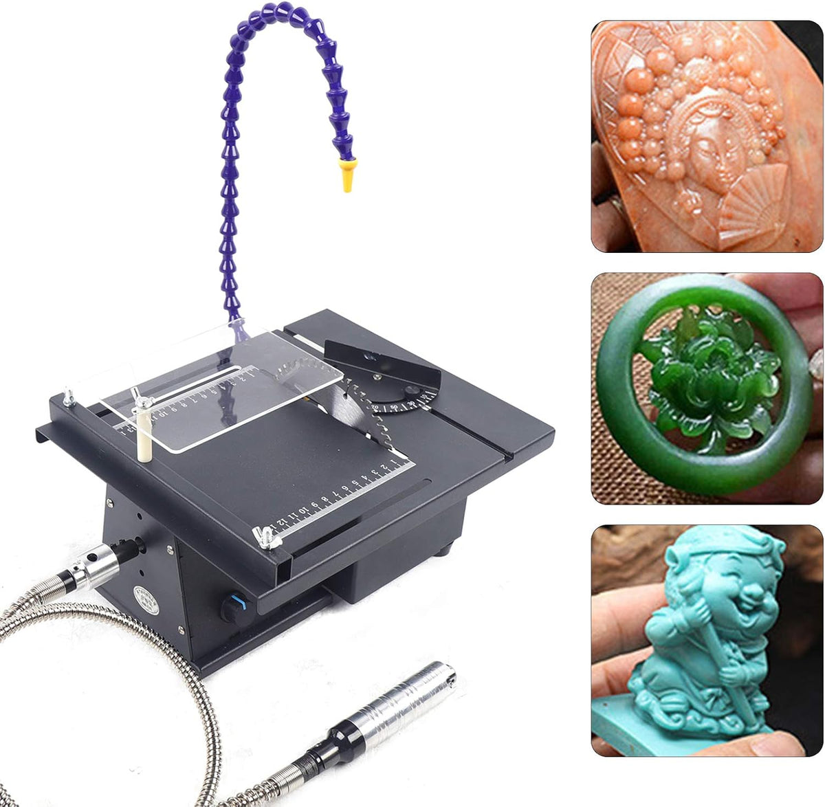 7-Speed Adjustable Gem Cutting Polishing Bench Grinder AC110V S4300