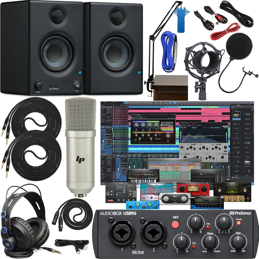 Audio Interface with Studio Monitors and Headphones V979080