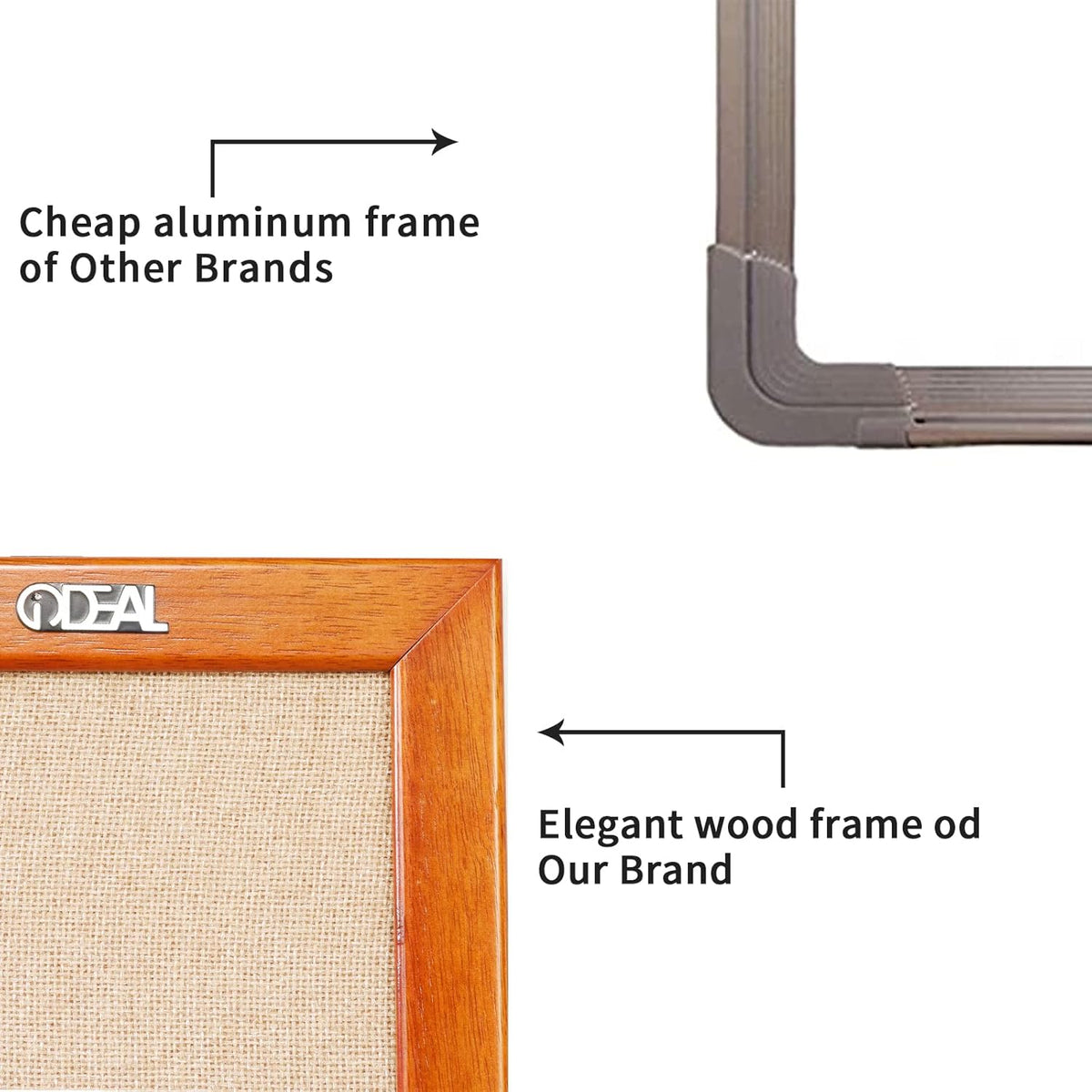 Wood Framed Canvas Bulletin Board 36x24'' H1011