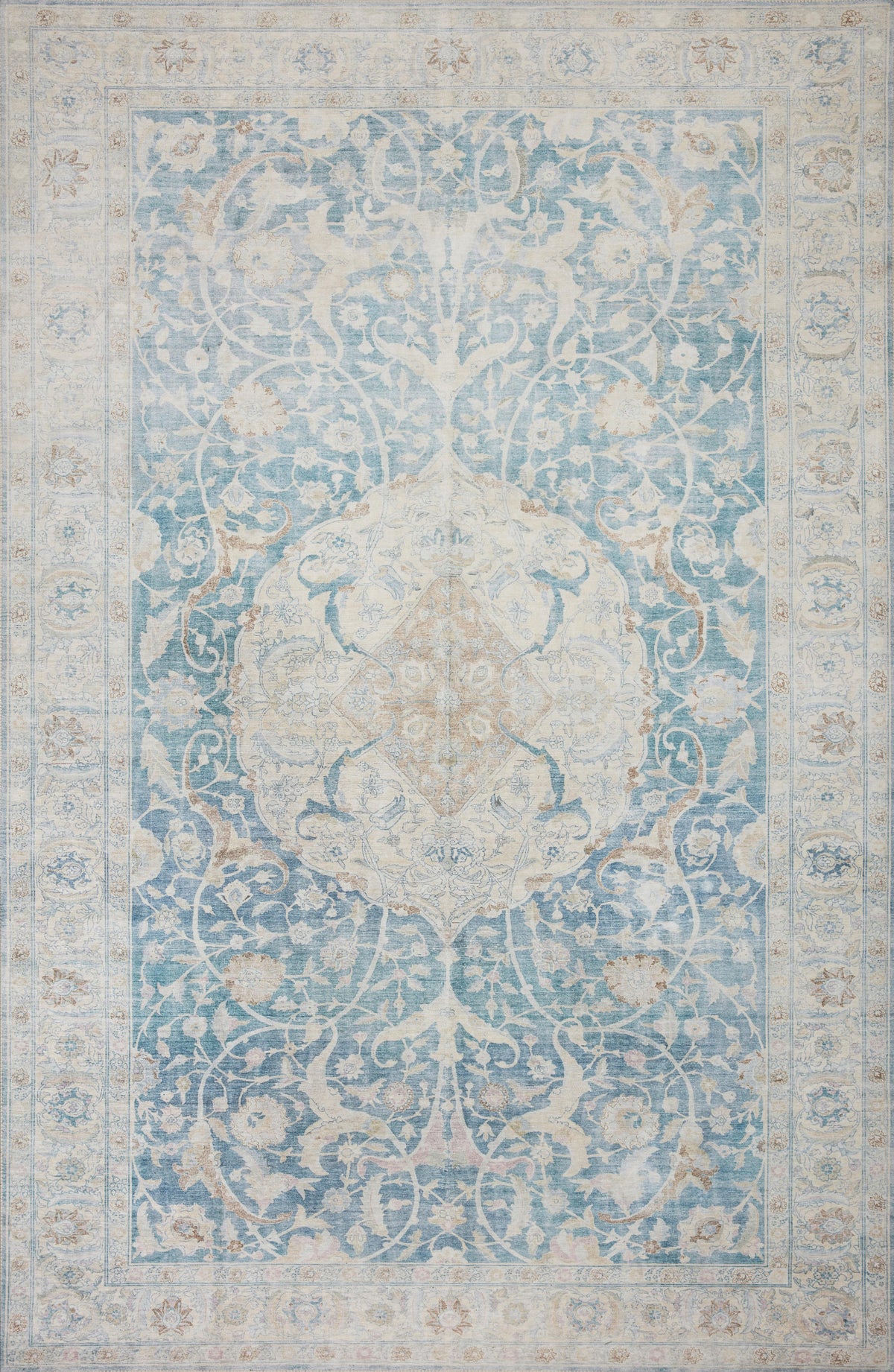 Antique Sky Rug 2.5' x 7'6 Q641