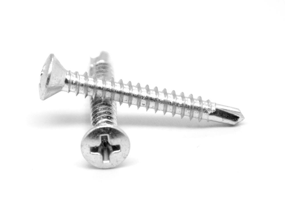 #8-18 x 2 Self Drilling Screw Phillips Oval Head Low Carbon Steel Zinc Plated H609510