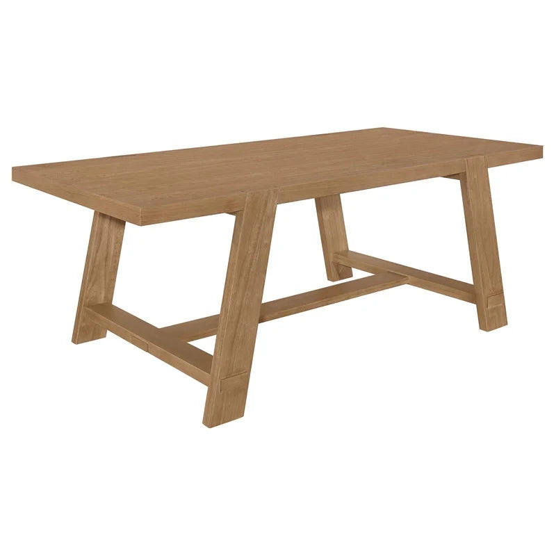 Brown 5-piece Wood Rectangular Dining Table Set O871