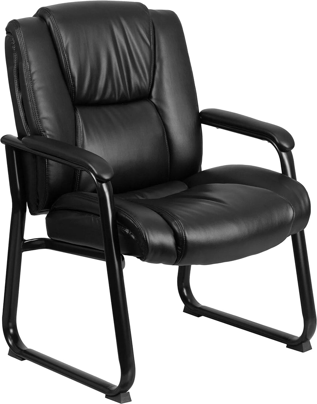 Black Leathersoft Reception Chairs G9412