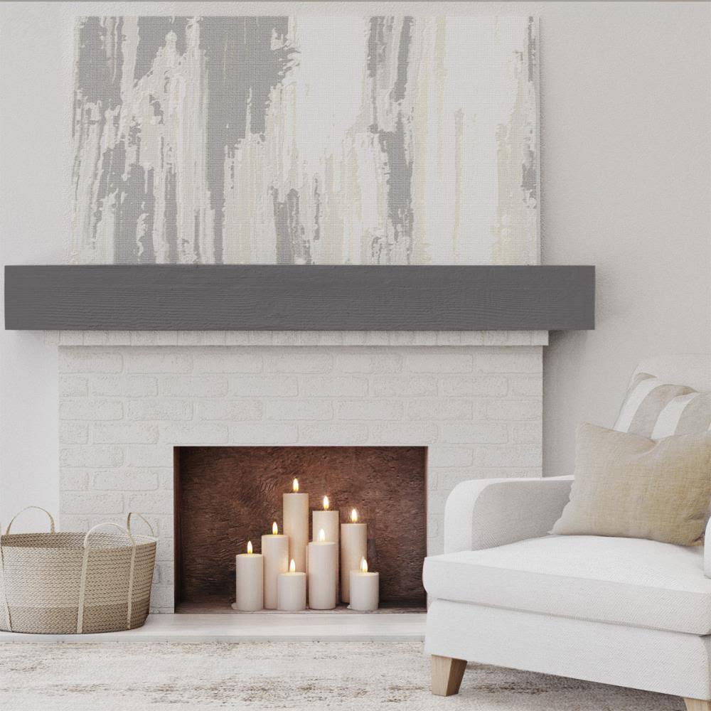 Rough Sawn Faux Wood Fireplace Mantel S687
