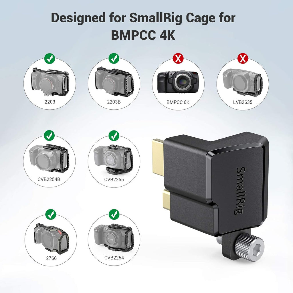 HDMI/USB Type-C Right-Angle Adapter for BMPCC 4K Camera Cage Q5974