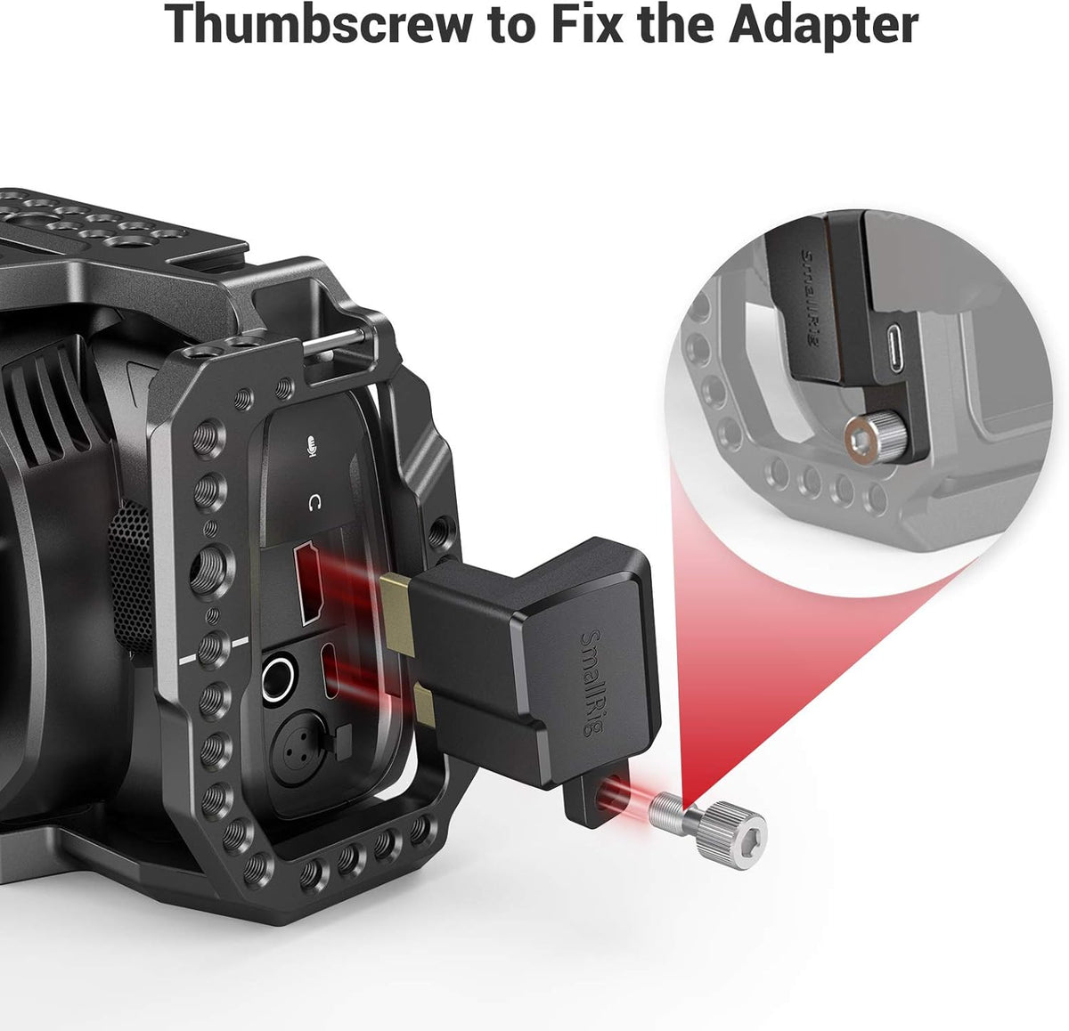 HDMI/USB Type-C Right-Angle Adapter for BMPCC 4K Camera Cage Q5974
