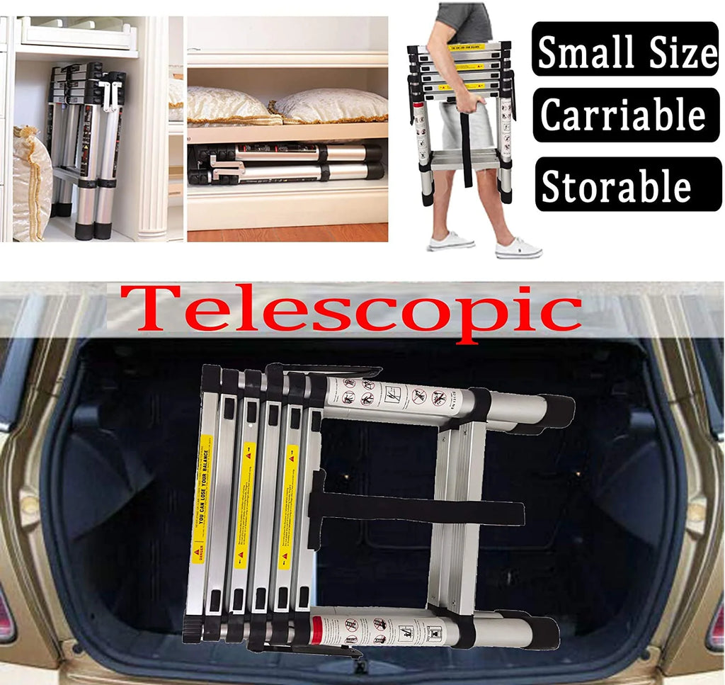 5+6 Steps Foldable Telescopic Aluminum Ladder K74339