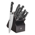 10pc Knife Set in Black Rubberwood Block Y539
