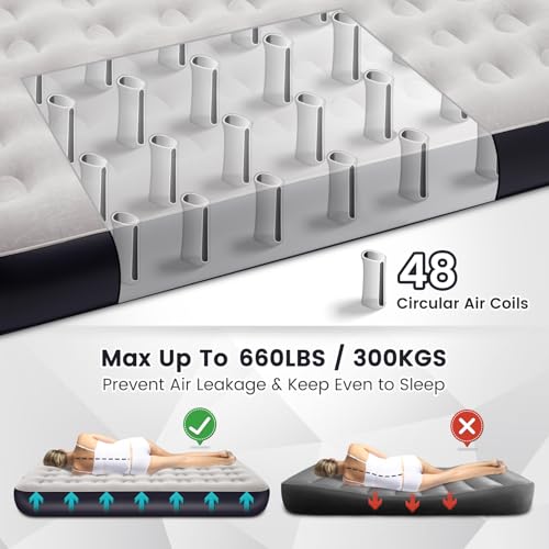 Queen Air Mattress with Built-in Battery Pump S574