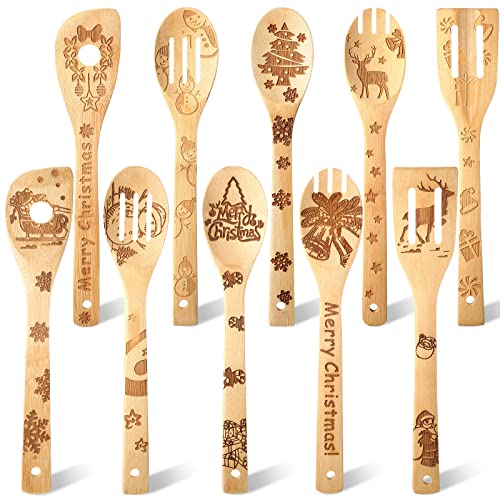 10 Piece Wooden Christmas Kitchen Utensils R635806