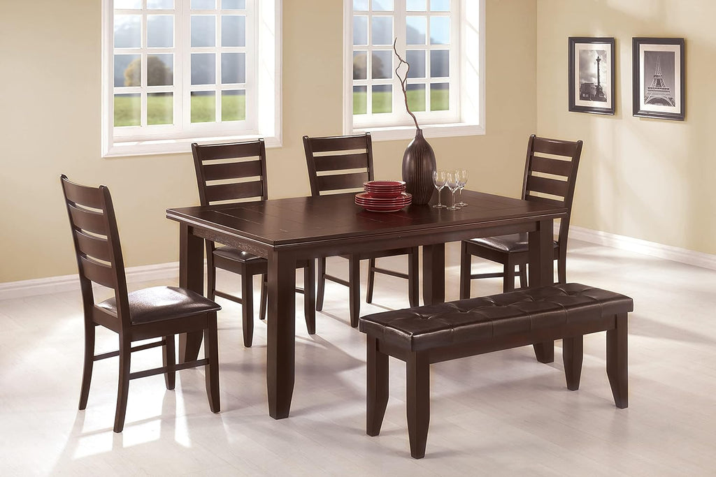 Slat Back Side Chairs Cappuccino and Black Set of 2 Z58394