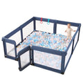 Black 79”x59” Baby Playpen with Door and Mesh Y679