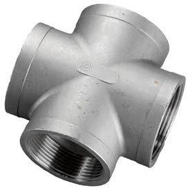 SS 304 Cast Pipe Fitting Cross 1/4x22 NPT Female 25 Pc M552002
