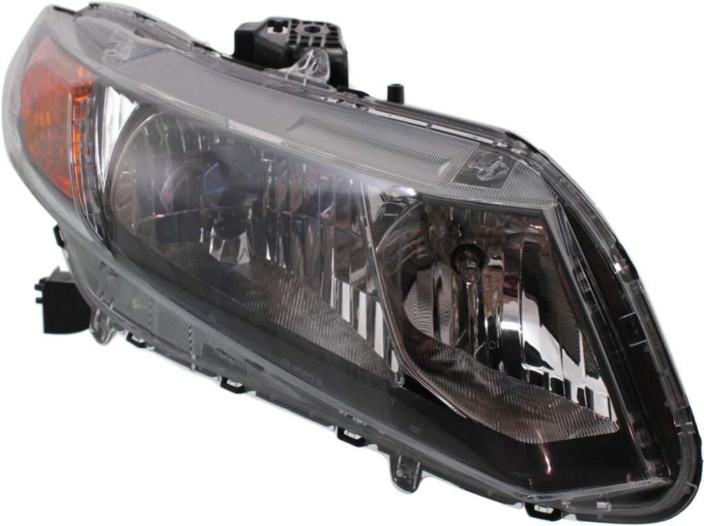 Black Housing Headlight Pair with Bulbs Z7485