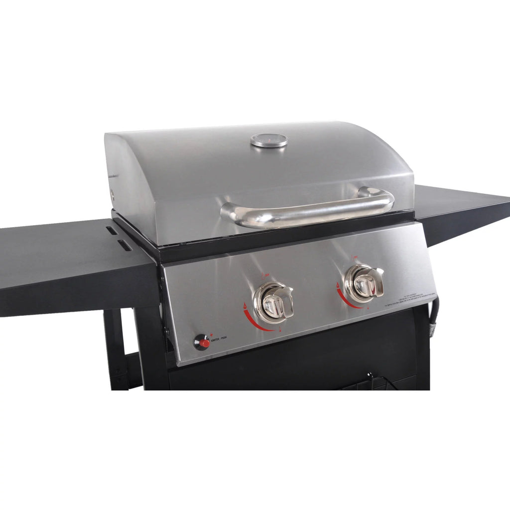 2-Burner Propane Gas Grill, Stainless and Black Z317695