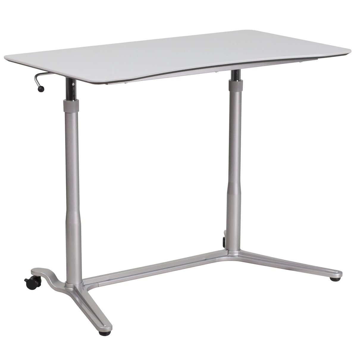Light Gray Ergonomic Desk D318954