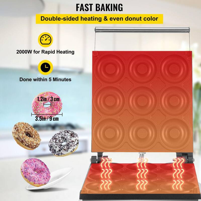 9-Holes Electric Donuts Maker E4976