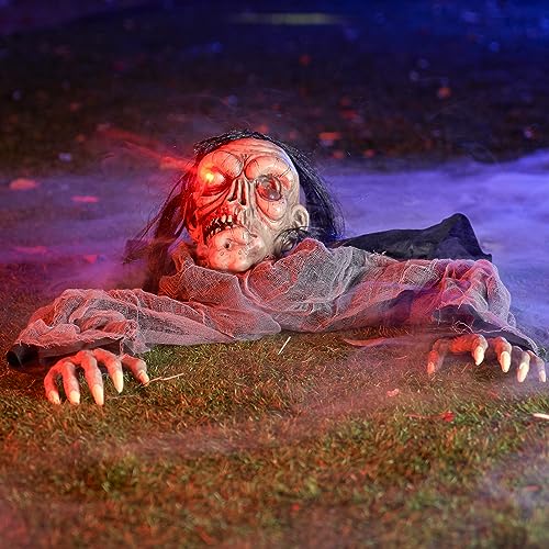 Hanging Zombie Prop with Lighted Eyes Q303