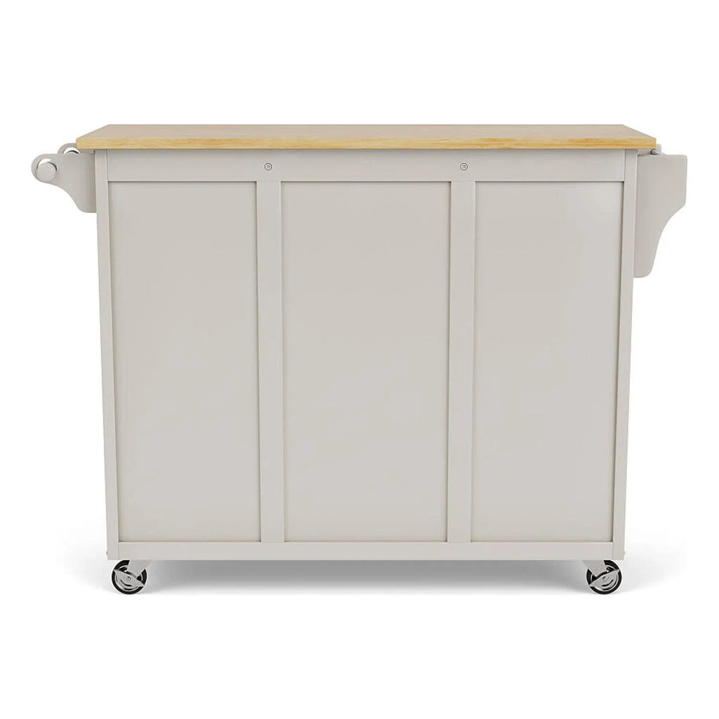 Off White Wood Rolling Kitchen Cart M443127