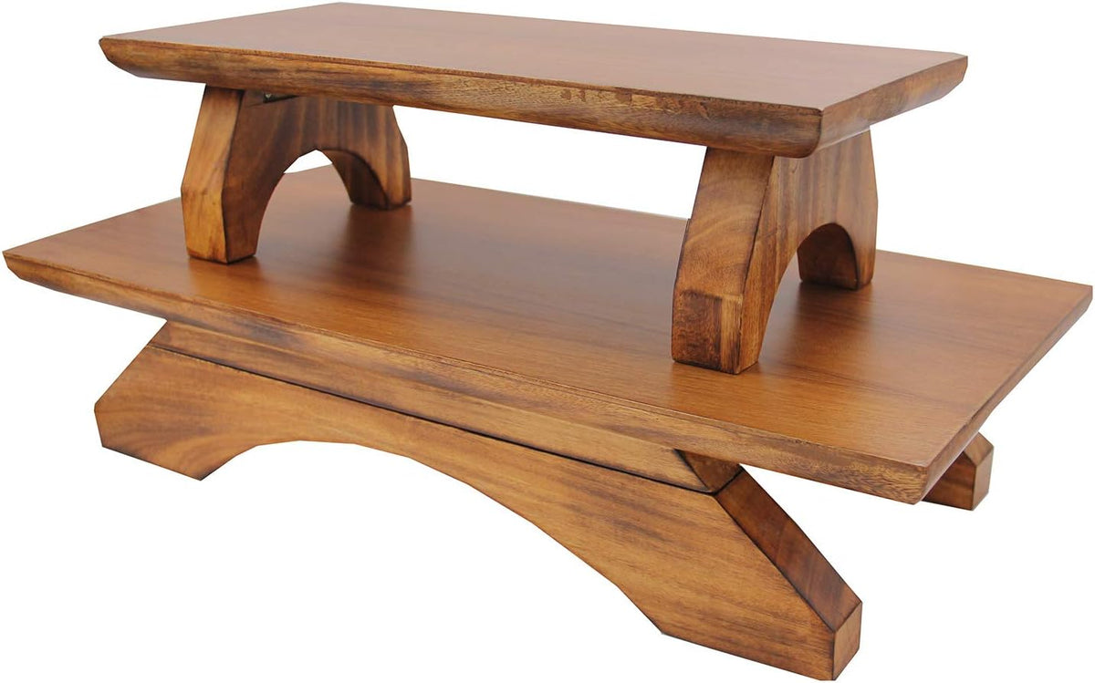 Solid Wood Hand Carved Altar Meditation Table I598