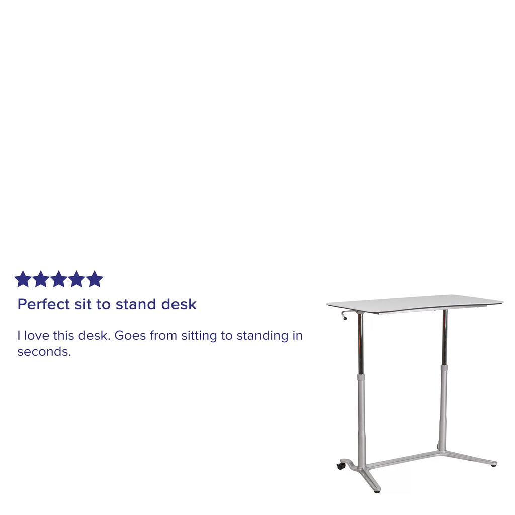 Light Gray Ergonomic Desk D318954
