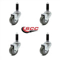Gray Polyurethane Swivel Caster Set of 4 O23093