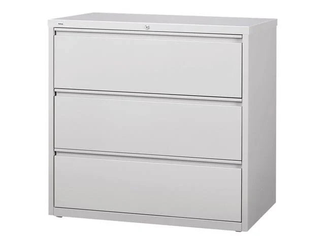 Lateral Filing Cabinet 3 Drawer Steel Light Gray A973