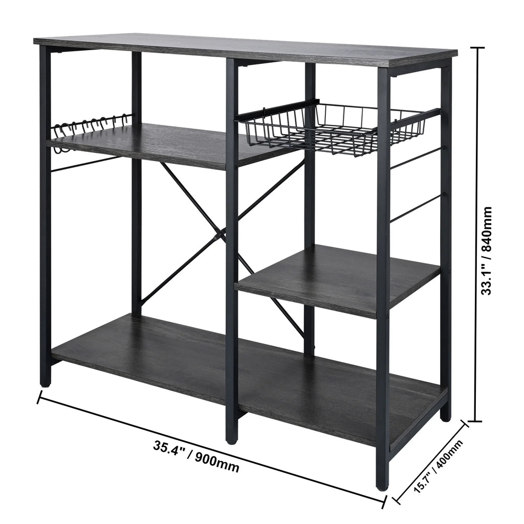 5-Tier Kitchen Bakers Rack with Cabinet X145