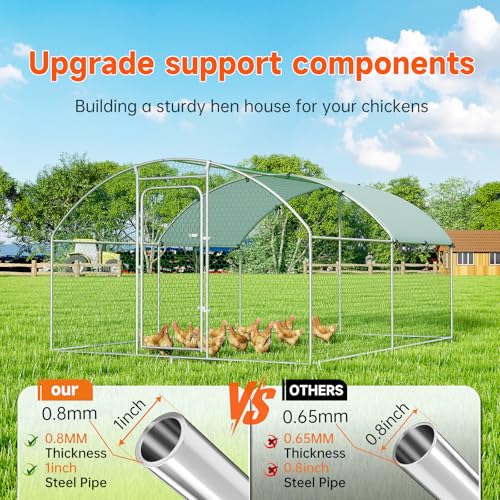 Large Metal Chicken Coop with Anti-UV Cover R3444