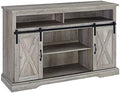 Stone Gray Wood Storage Cabinet R458