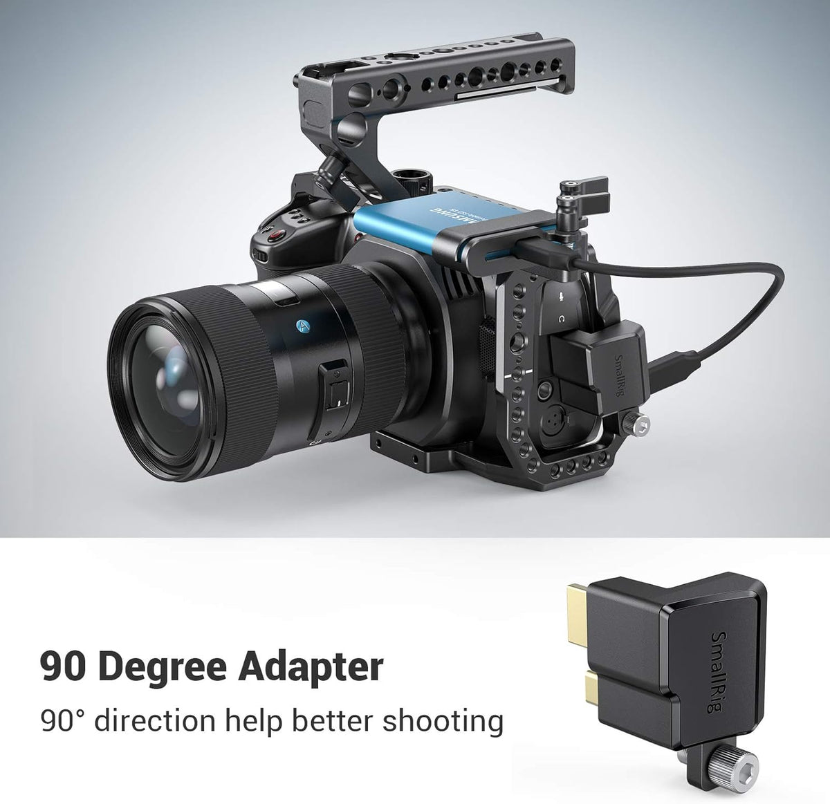 HDMI/USB Type-C Right-Angle Adapter for BMPCC 4K Camera Cage Q5974