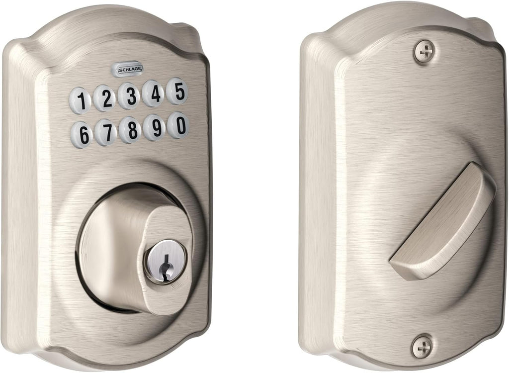 Keypad Deadbolt Electronic Keyless Entry Lock Bright Brass J657178