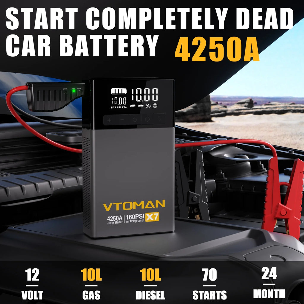 4250A Peak Car Starter with 160PSI Tire Inflator G791